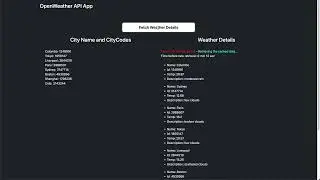 Weather Web App using JS - Implementation of OpenWeatherMap API