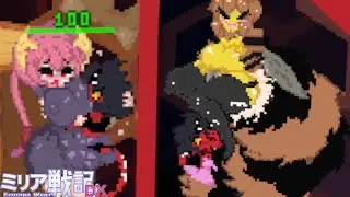 Millie vs Queen Bee in Echidna Wars DX