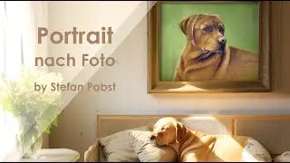 Speed Painting: Hund in Öl auf Leinwand | Portraitmalerei von Stefan Pabst