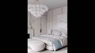 Шикарная спальня люкс в белом цвете