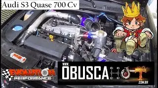 Audi S3 com quase 700Cv de potencia, isso que não veio a pressão que o proprietario queria