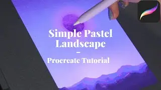 Simple Pastel Landscape - Procreate Tutorial