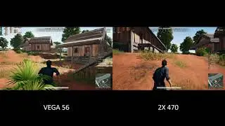 Rx vega56 vs 2x Rx 470 CrossFire Pubg  Ultra-1080p TEST