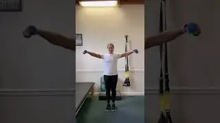 Front and Lateral Raises with dumbbell or band