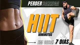 7 EXERCÍCIOS para 🔥SECAR BARRIGA em 7 DIAS 😱 | treino hiit | INICIANTES | [treino em casa]