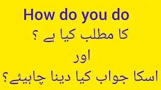 How do you do its meaning and reply
