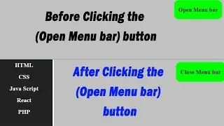 Animated sidebar menu with CSS & Java Script / appearing and hiding of navigation bar