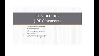 JCL | Job Control Language | 02 | JOB Statement