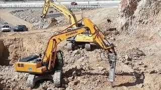 Diging to the earth Non stop heavy machines