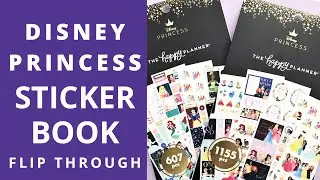 DISNEY PRINCESS STICKER BOOK | Happy Planner | Flip Through