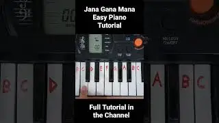 Jana Gana Mana Easy Piano Tutorial! #shorts