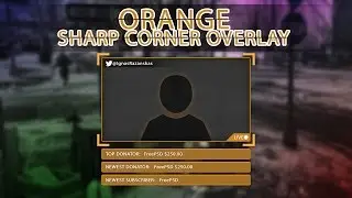 Free Twitch Overlay Template - Orange Sharp Cornered - PSD - Free Download