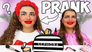 COPYING my little sister's MAKEUP! *prank*