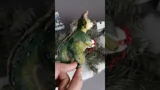 Ватная игрушка на елку Дракон