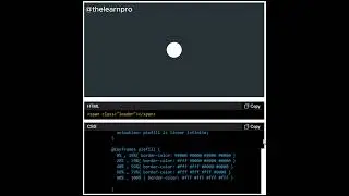 HTML | CSS | Loader Animation | Interactive Component | UI design | 