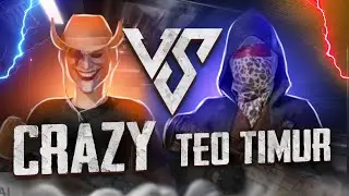 teoTEMUR🥷🏾 vs CRAZY⚡️// O’zbekistondagi N1 tdmer bilan 1vs1😎