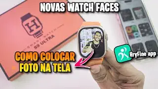 Como Colocar Foto na Tela do Smartwatch S9 ULTRA (trocar e criar mostrador de tela no App Hryfine)