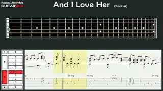 And I Love Her (Beatles) - Pat Metheny - Guitar Midi Tabs & Score