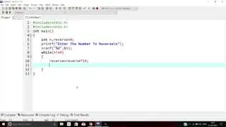 C Program To Reverse A Number
