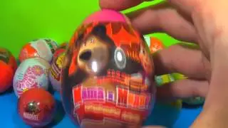 20 Kinder Surprise and Surprise Eggs SpongeBob CARS TOY Story SPIDER MAN Hello Kitty
