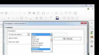 Como alterar a cor de uma célula no Libreoffice Calc conforme valor