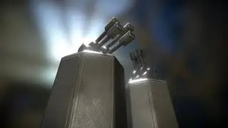 Low Poly Laser Gun Towers - Perspective 2