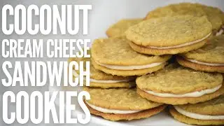 Delicious chewy coconut cream cheese cookies recipe | Easy sandwich cookies