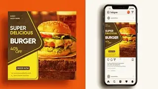 How to Create Burger Flyer Card in Pixellab | Burger Flyer Design Tutorial 2024