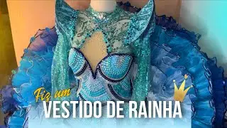 Fiz um vestido de rainha junina | Passo a passo do Bordado