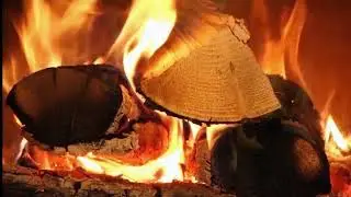 Perfect relaxation 4K Fireplace rain on the windowsill with healing music