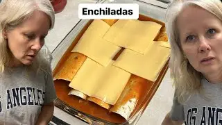 Momma makes Enchiladas….the sliced cheese was…an interesting choice
