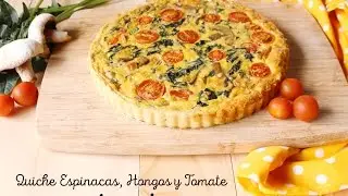 Quiche de Espinacas, Champiñones y Tomate