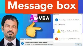 Types of message box in access using VBA | message box VBA code