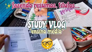 STUDY VLOG | volta às aulas, resumos, títulos, atividades... {ensino médio} ! 📚 - Alice Mendes
