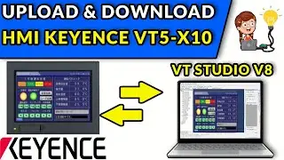 🟥⬜️⬛️VT STUDIO - UPLOAD & DOWNLOAD KEYENCE HMI PROJECT ((VT5-X10))