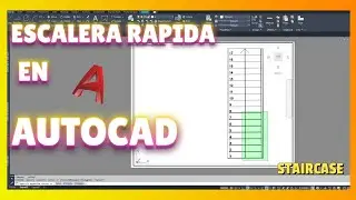Cómo dibujar una escalera de un solo tramo en AutoCad.