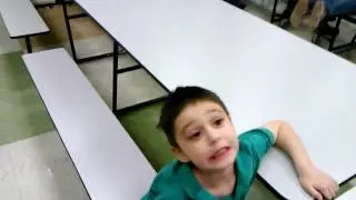Braulio and Max singing in kindergarten