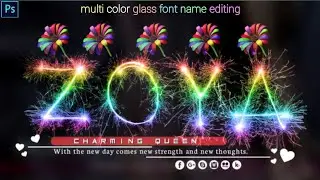 glass font editing New stylish font name editing in Pixellab PS CC