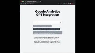 Google Analytics, BigQuery, Pandas, GPT-4 web app.