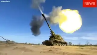 Deadly Howitzer Weapons Firing 155mm Rounds