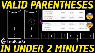 Leetcode: Valid Parentheses Solution VISUALIZED