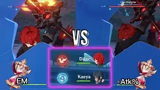Is ELEMENTAL MASTERY or ATK% better for Diluc? (Genshin Impact)
