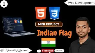 1 | Indian Flag | Web Development| Mini Project | HTML + CSS | Tutorial | 