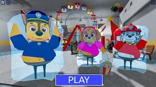 PAW PATROL ICE CIRCUS! PRISON RUN BARRY! #roblox #obby
