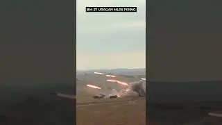 BM-27 Uragan MLRS Firing 