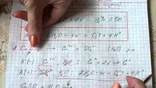 Part 3-2. Electrolysis of aqueous solutions. Examples of solutions of equations (in detail).