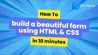 HTML Tutorial: How to Build a beautiful Form with HTML and CSS
