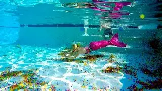 Mermaid Swimming with Orbeez