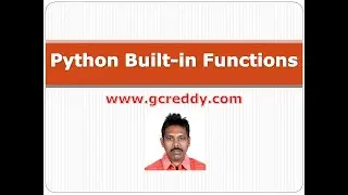 Python Class 17 - Python Built-in Functions