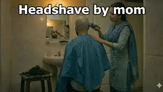 Mom forced me to shave my head🥺. Headshave by mom